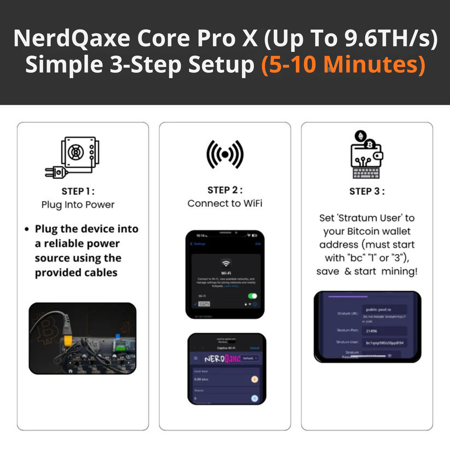 NerdQaxe Core Pro X (Up To 9.6TH/s)